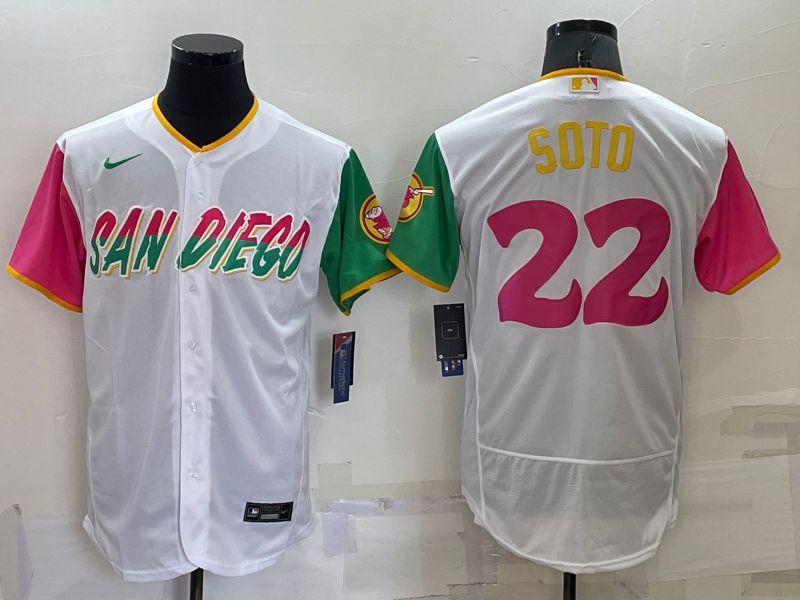 Men San Diego Padres 22 Soto White City Edition Elite Nike 2022 MLB Jersey